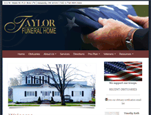 Tablet Screenshot of mytaylorfuneralhome.com